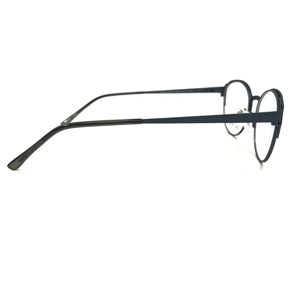 Eight to Eighty Eyeglasses Frames FANNY PEARL GRAY Blue Round Cat Eye 49-17-135